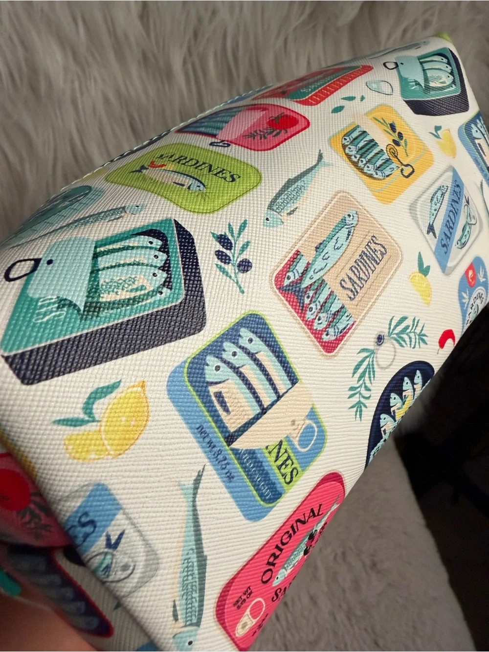 Blush Crush | Colorful Sardine Print Cosmetic Zipper Pouch